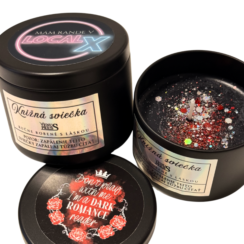 Knižná sviečka čierna