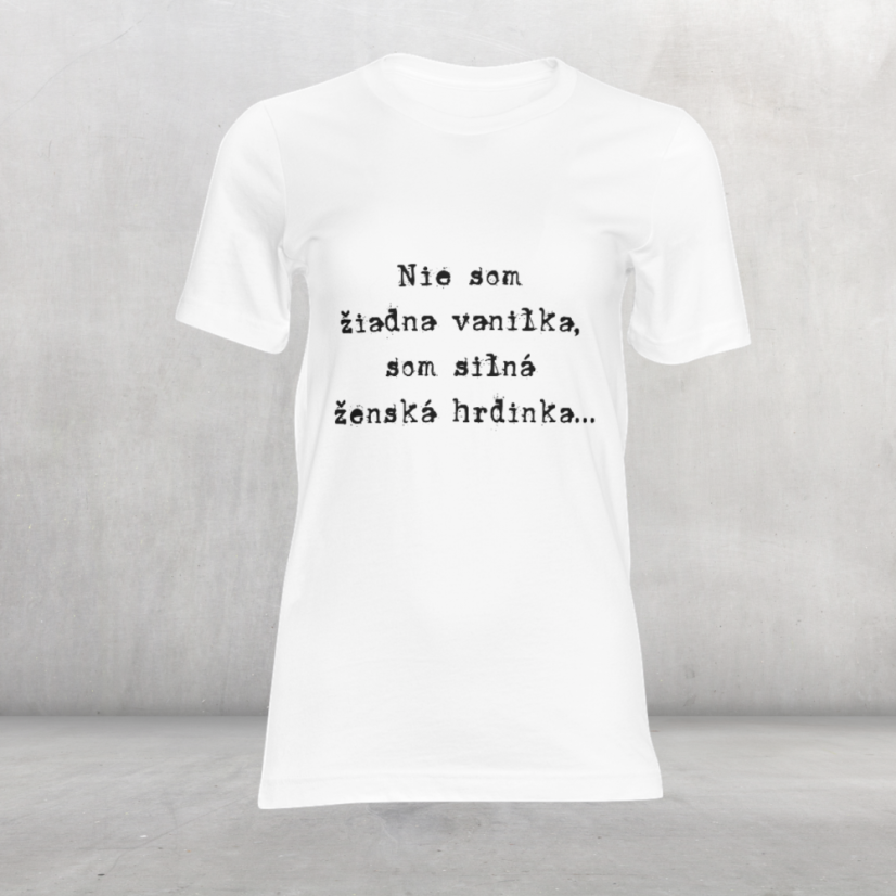 Tričko - Silná ženská hrdinka - Farba: Čierna, Veľkosť: XL