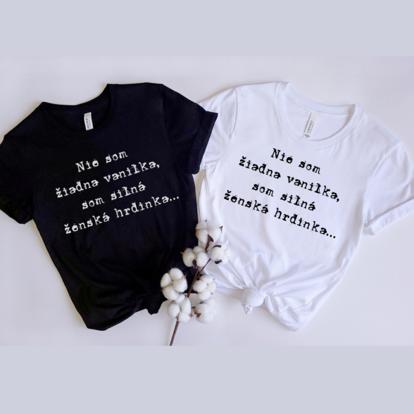 Tričko - Silná ženská hrdinka - Farba: Čierna, Veľkosť: M